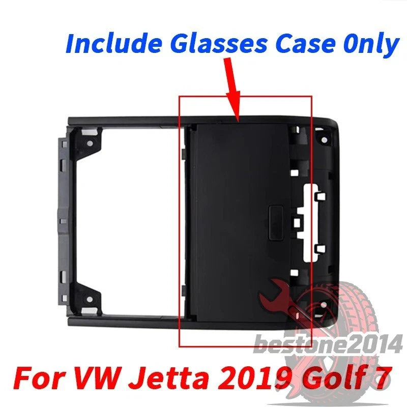 Black Sun Glasses Case Holder Storage Box for VW Jetta (2019–2019)