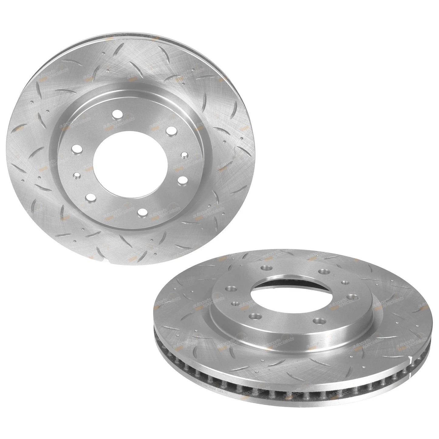 Front Slotted & Dimpled Disc Brake Rotors and Pads for Pajero Sport (2015–2017)