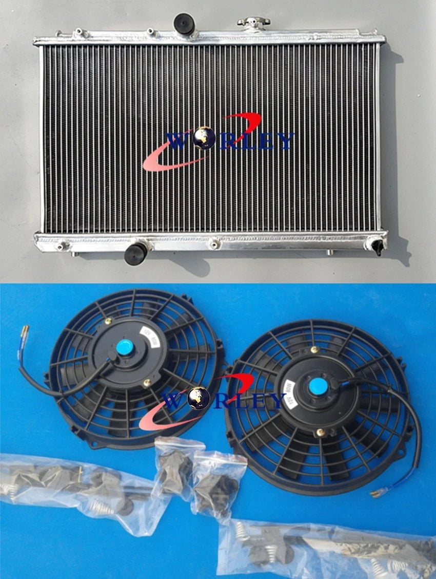 Aluminum Radiator & Fan for Toyota Corolla (1992–1997)