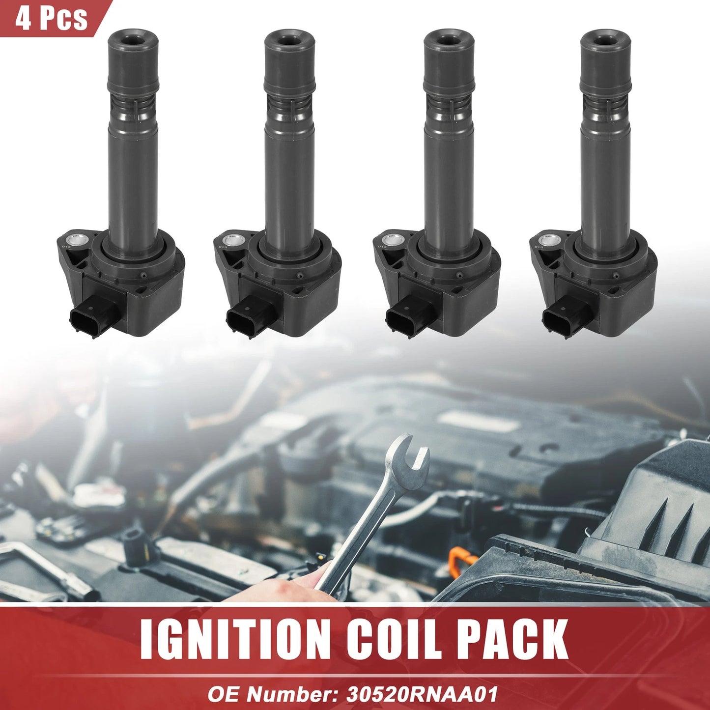 4X Ignition Coil Pack for Honda Civic (2006–2011)