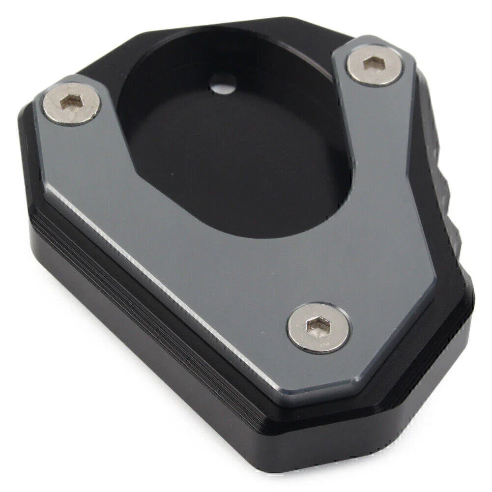CNC Gray Foot Stand Side Extension Plate for KAWASAKI Ninja 400, Versys 650, KLX 250