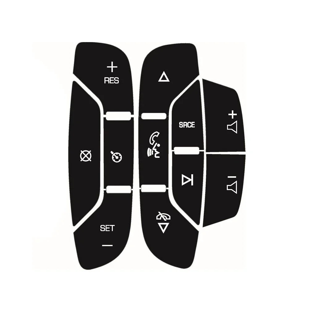 Steering Wheel Navigation Radio Button Sticker for Cadillac Chevy Tahoe Suburban (2007-2014)