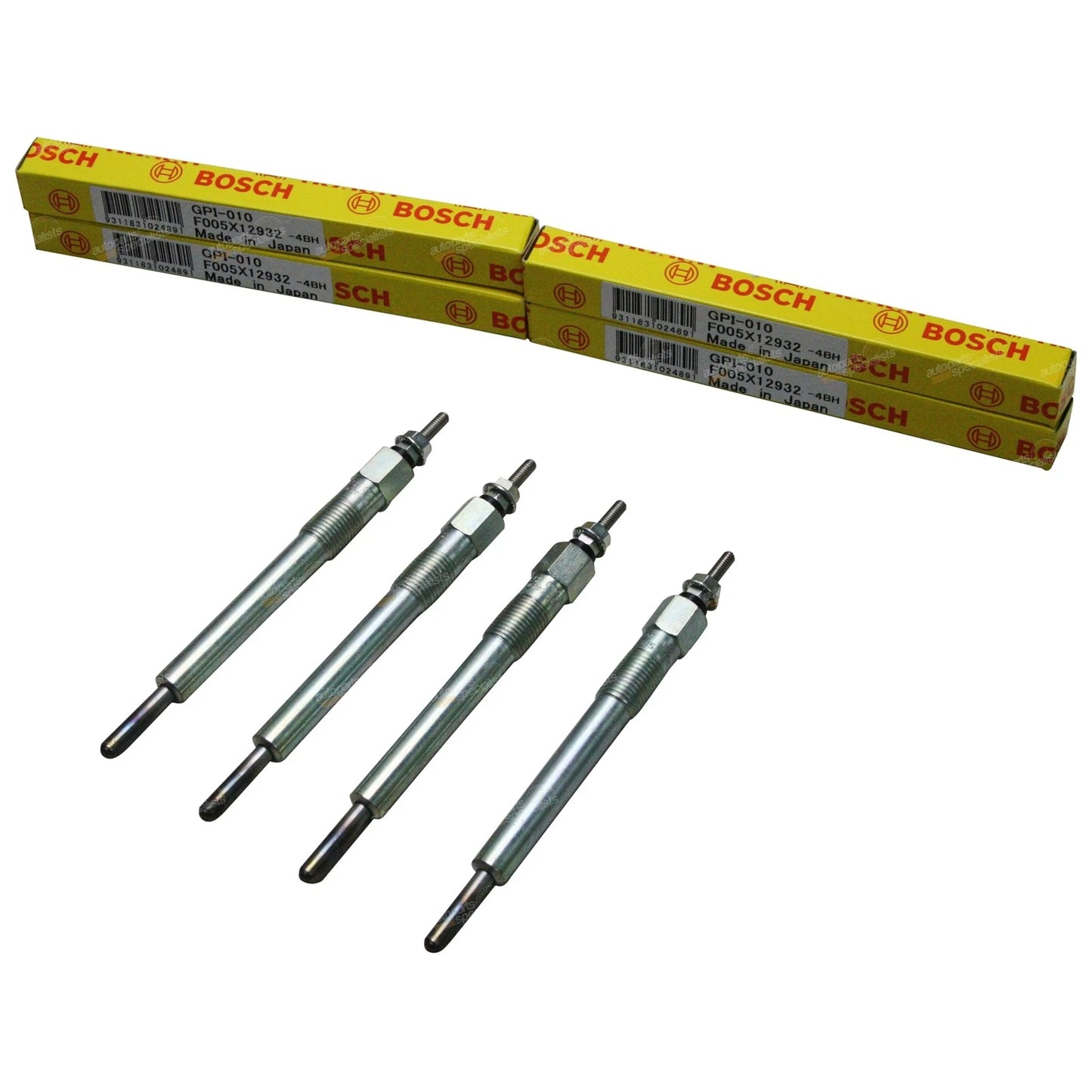 Set of 4 Glow Plugs for Isuzu Rodeo (1990–2003) Turbo Diesel 2.8L