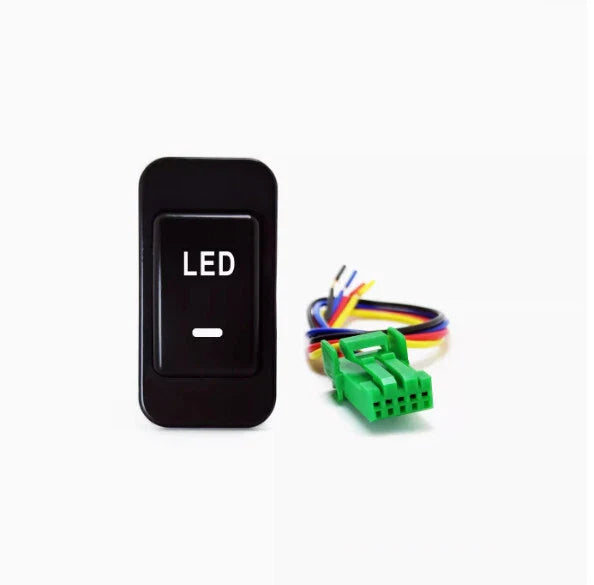 Green Amber LED Dashboard Control Button for Honda Fit Jazz (2001–2008)