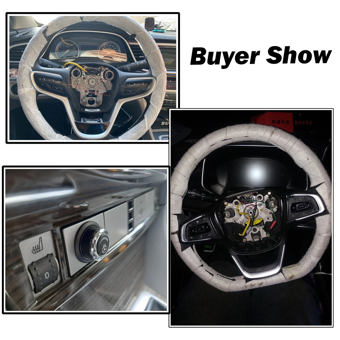 Heated Steering Wheel Cover 25in 6-Level for Universal