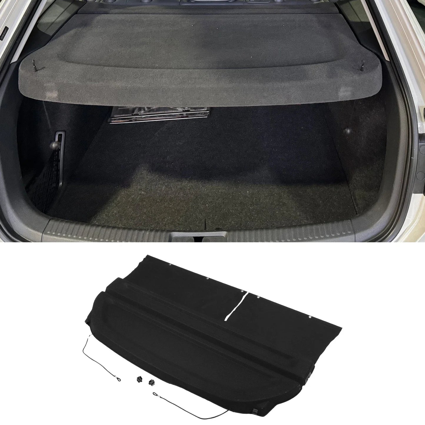 Rear Parcel Shelf Boot Load Cover for Honda Fit (2009-2011) Black