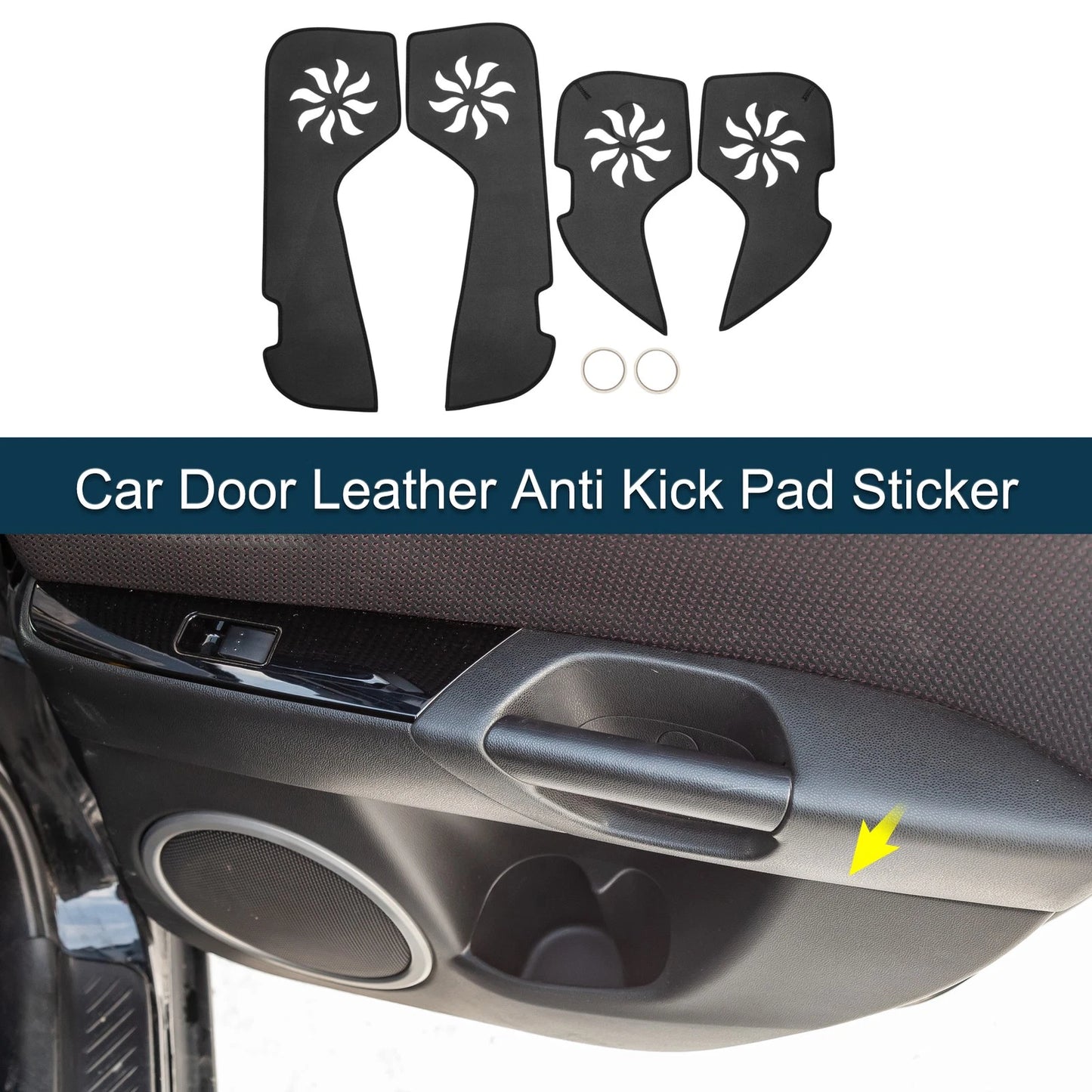 Set of 1 Car Door Leather Anti Kick Pad Sticker for Porsche Macan (2016–2024)