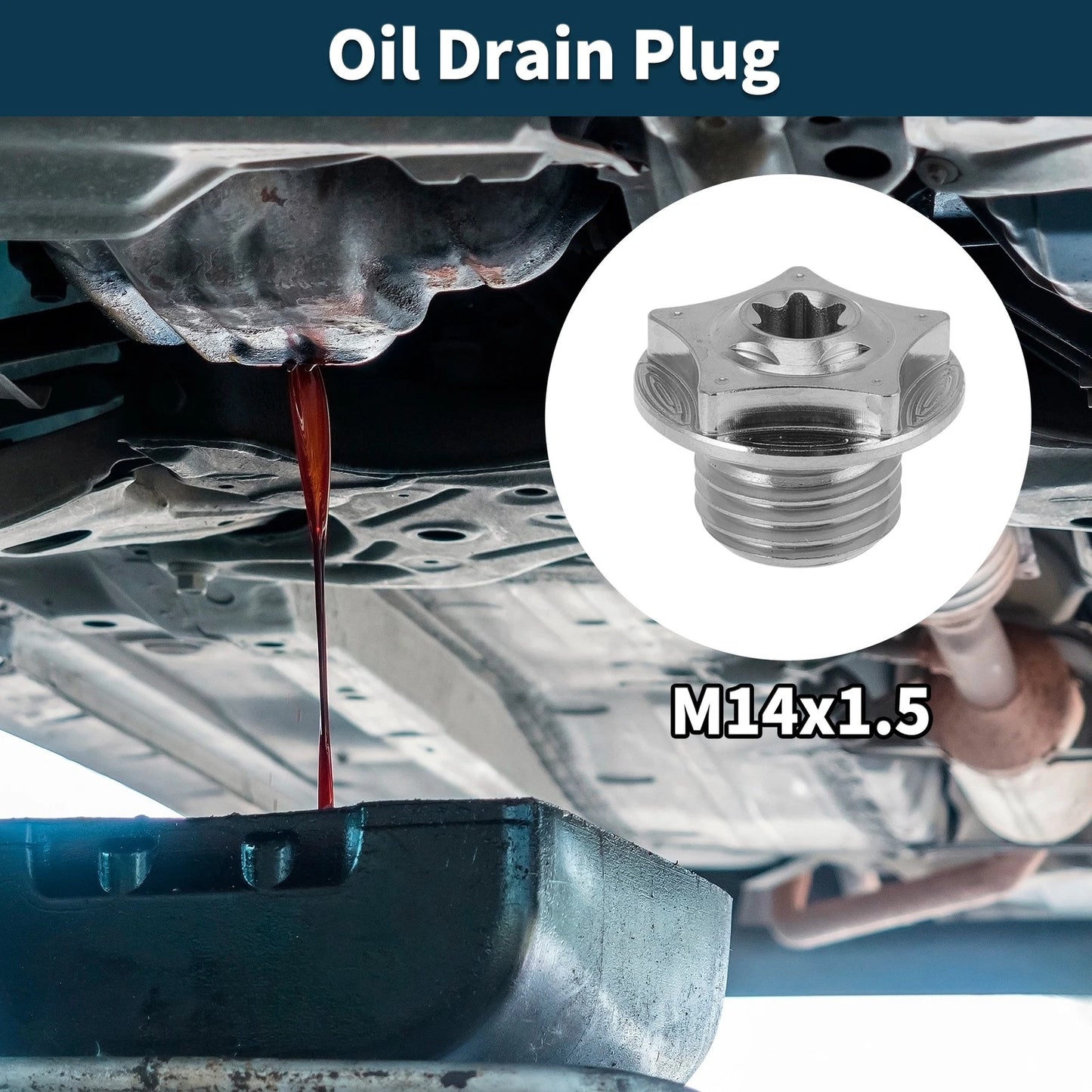 Oil Drain Plug for Various Makes and Models (M14*1.5)