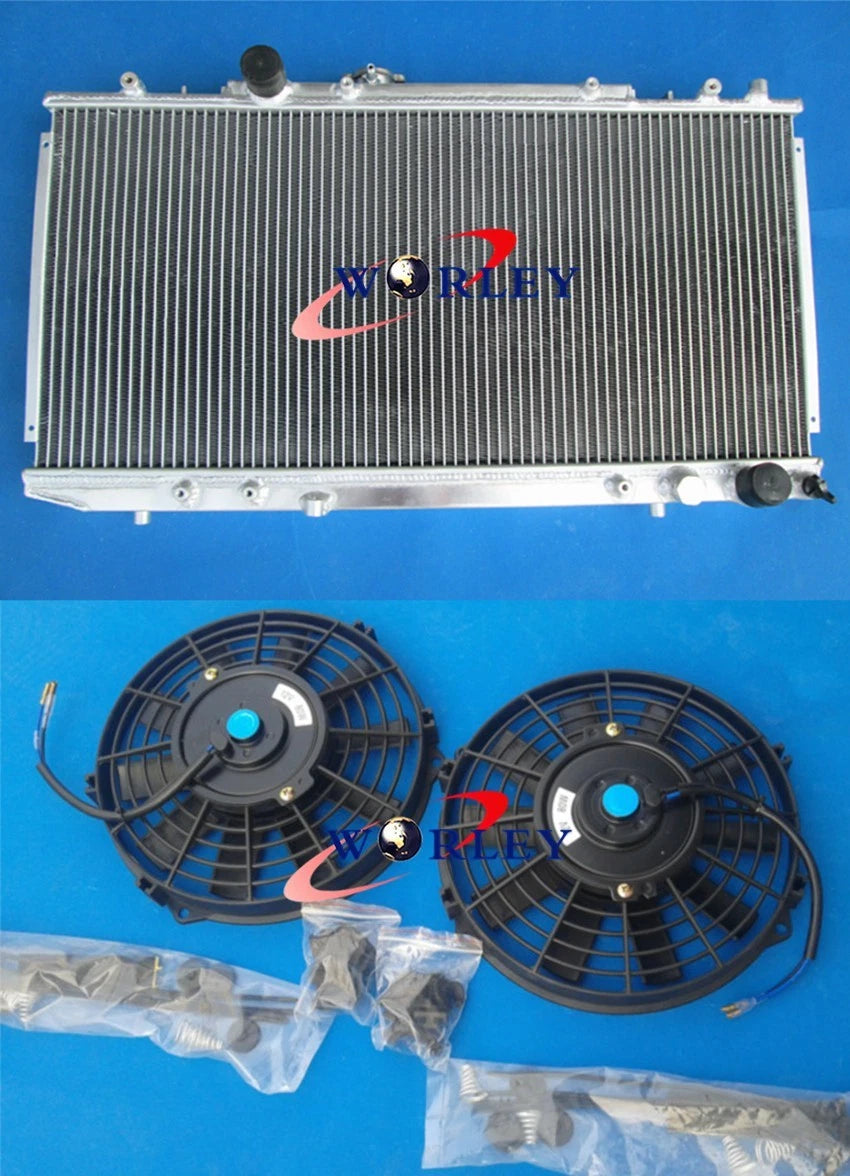 Aluminum Radiator for Toyota Celica GT4 ST185 (1990–1994) with Fans