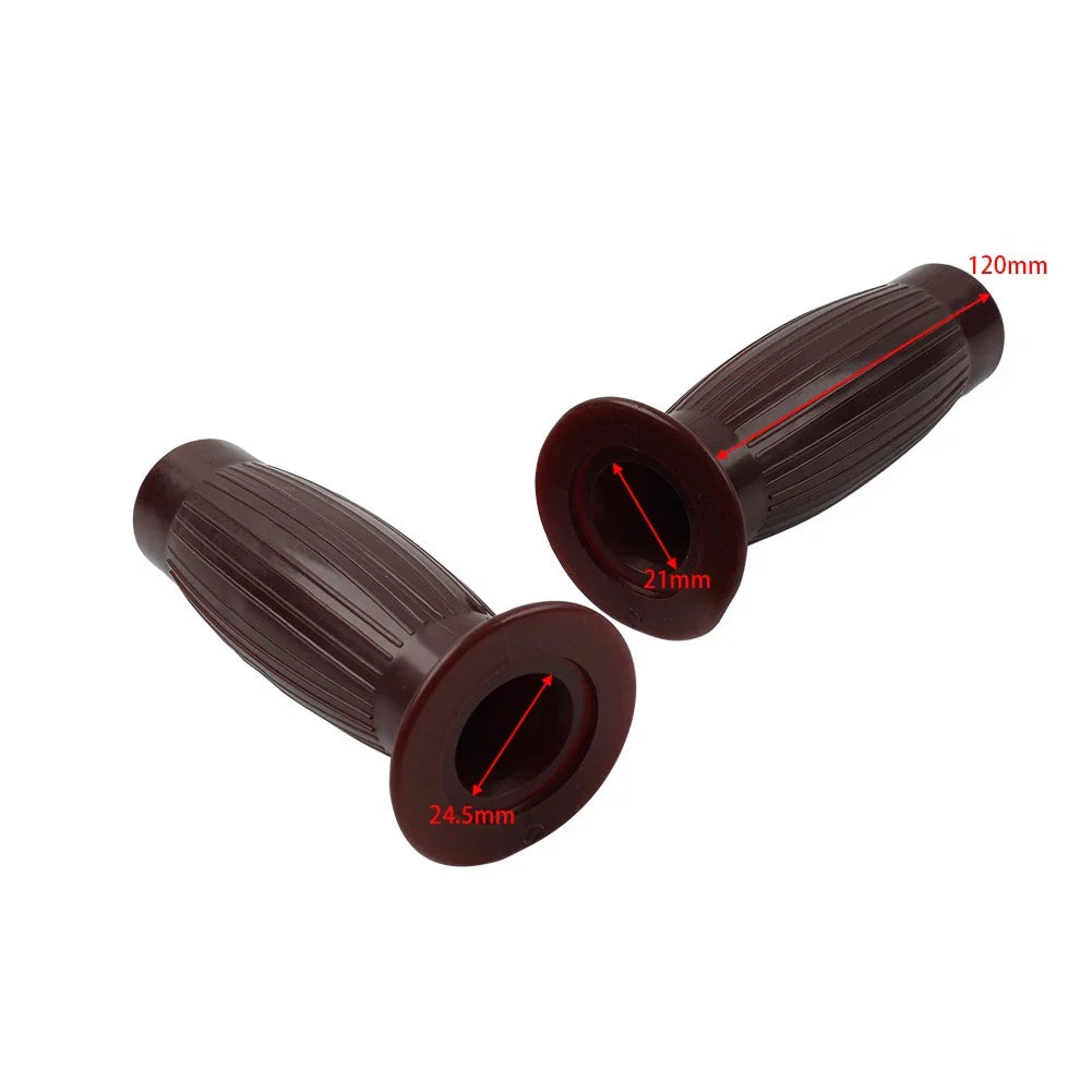 7/8" Easy-Hold Hand Grips for Vintage Motorcycle Handlebars - Red