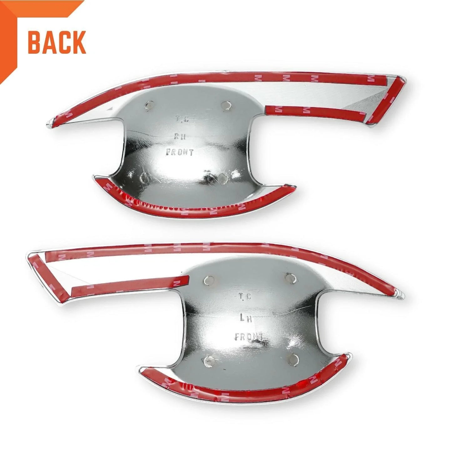 Chrome Red Door Handle Insert Bowl Cup Trim for Mitsubishi Triton L200 (15-22)