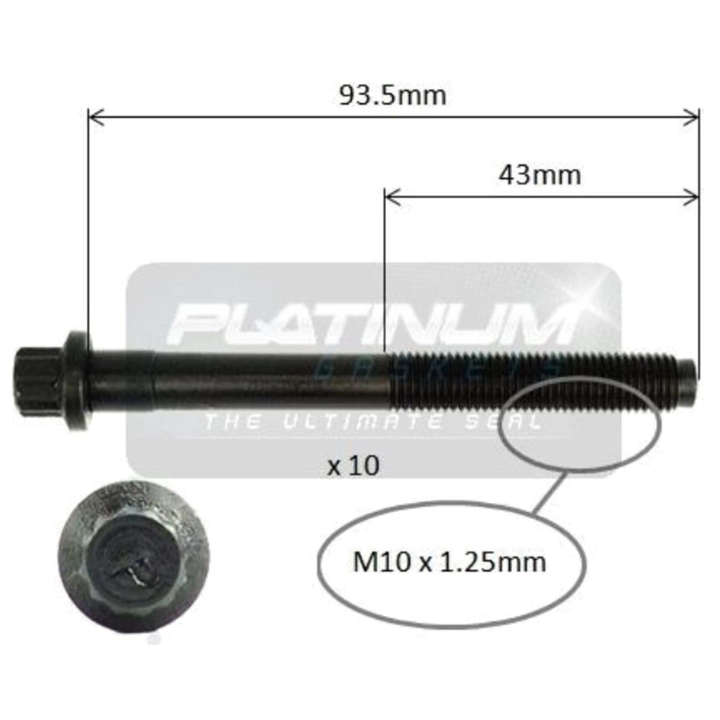 Engine Cylinder Head Bolt Set for Mitsubishi Pajero Io (1999–2001)