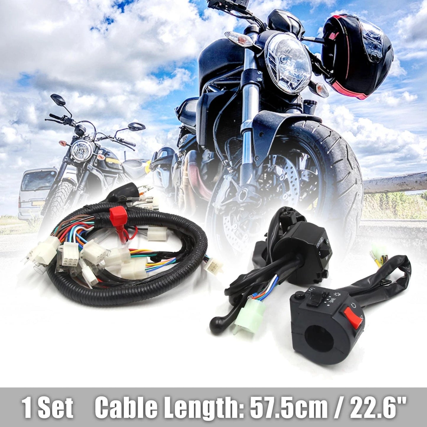 Handlebar Light Control Switch Set for Suzuki GN125 (2000–2023)