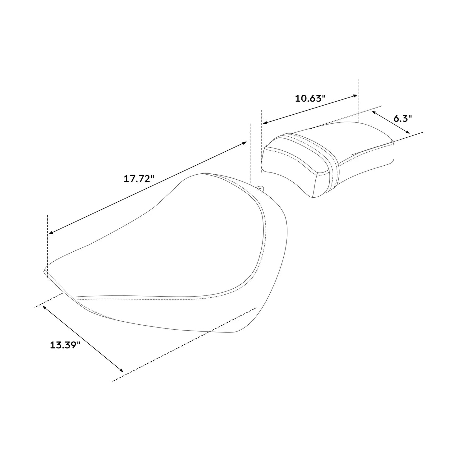 Driver Passenger Seat for Harley Softail Standard Street Bob (2018-2024)