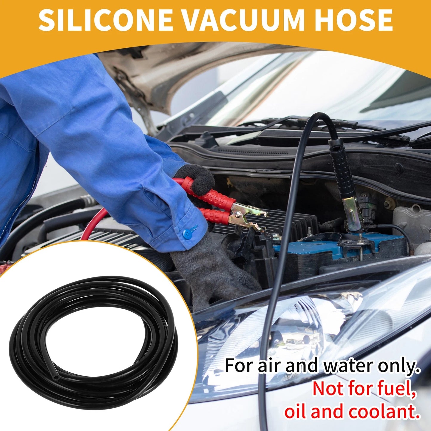 Silicone Vacuum Tubing Hose 20FT 3/16" ID 2mm Thickness for Air Water