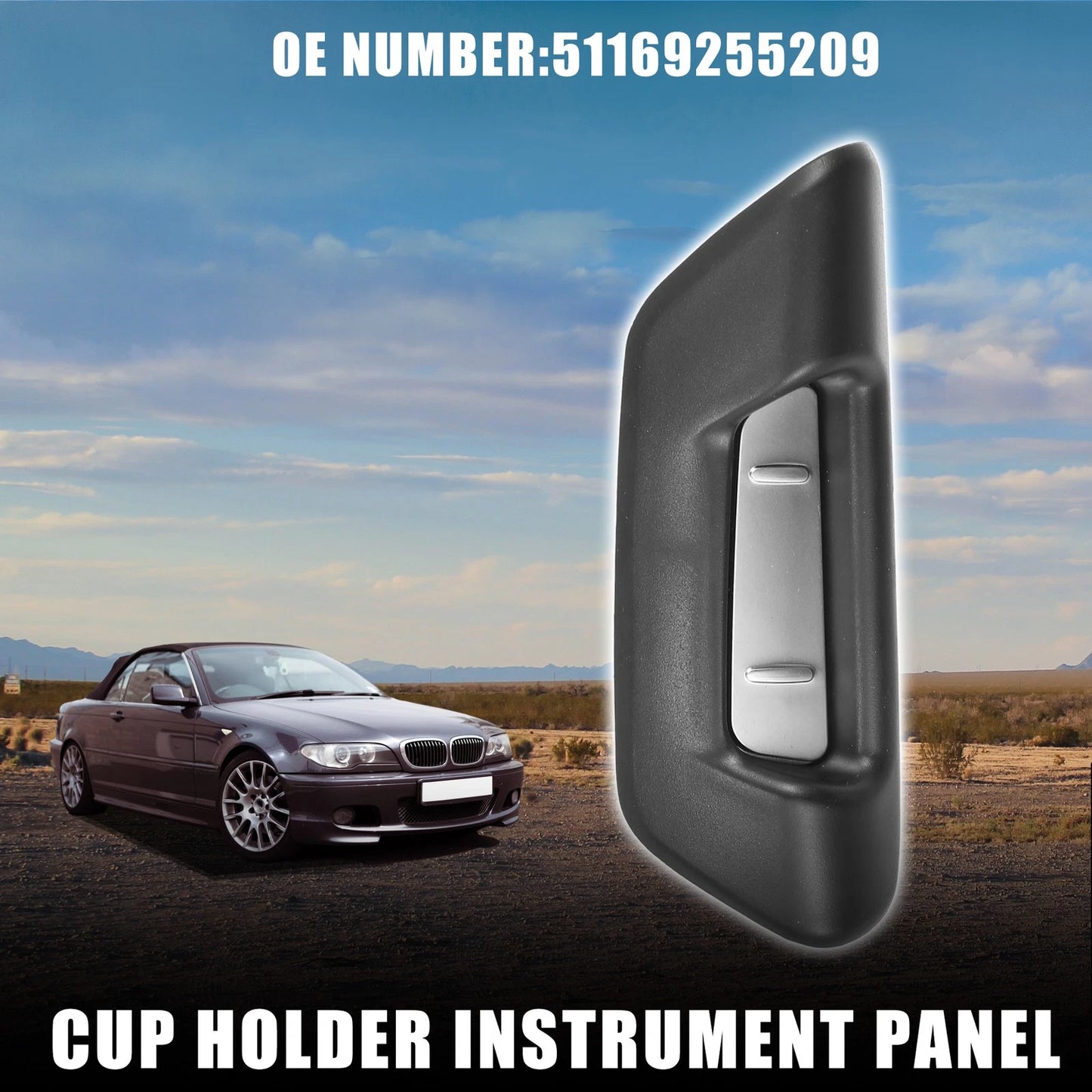 Cup Holder for BMW X1 (2013–2015) No. 51169255209 Black