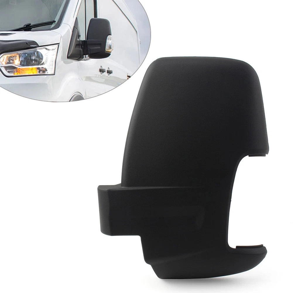 Left Rearview Door Wing Mirror Cover for Ford Transit MK8 (2014–2021) Black