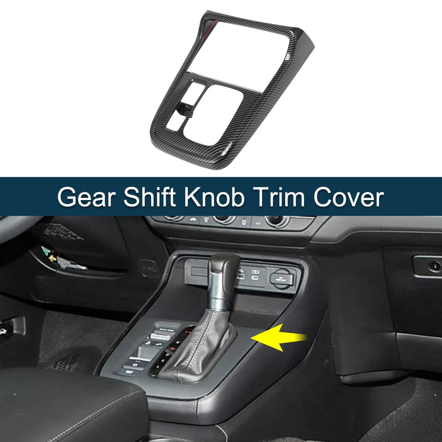 ABS Gear Shift Knob Cover Sticker for Honda CR-V 2023-2024 Carbon Fiber