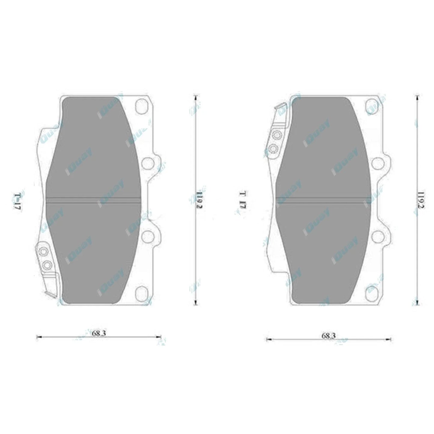 2 Front Slotted Disc Rotor for Hilux 4x4 KUN25 KUN26 GGN25 Brake Pads