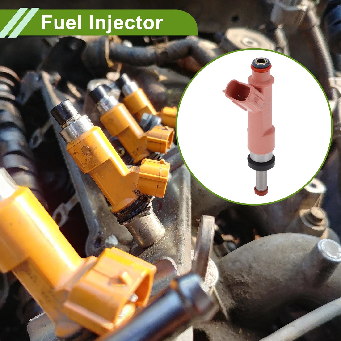 Fuel Injector for Toyota Corolla (2009–2013) 2RZ-FE Pink Silver Tone
