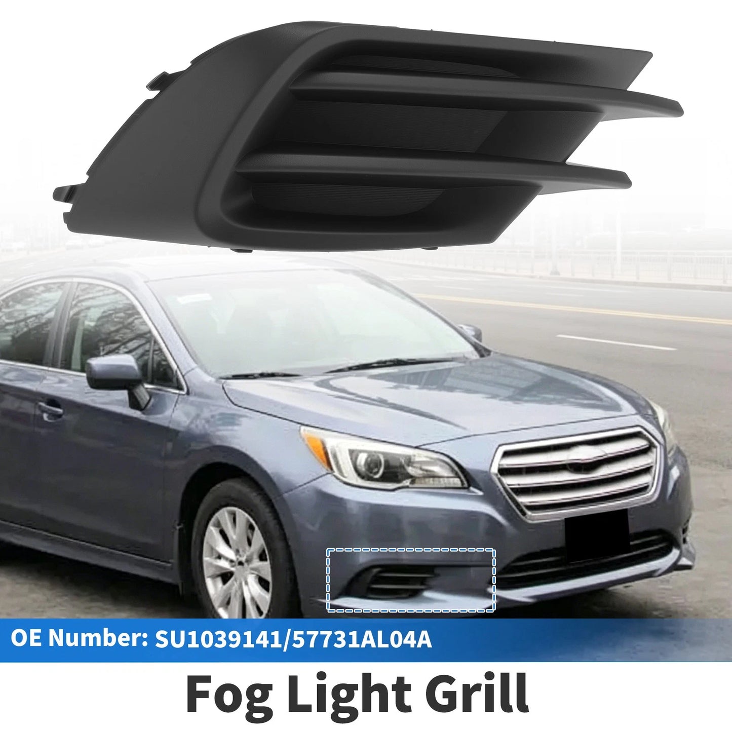 Fog Light Grille No.SU1039141/57731AL04A for Subaru Legacy (2015–2017)