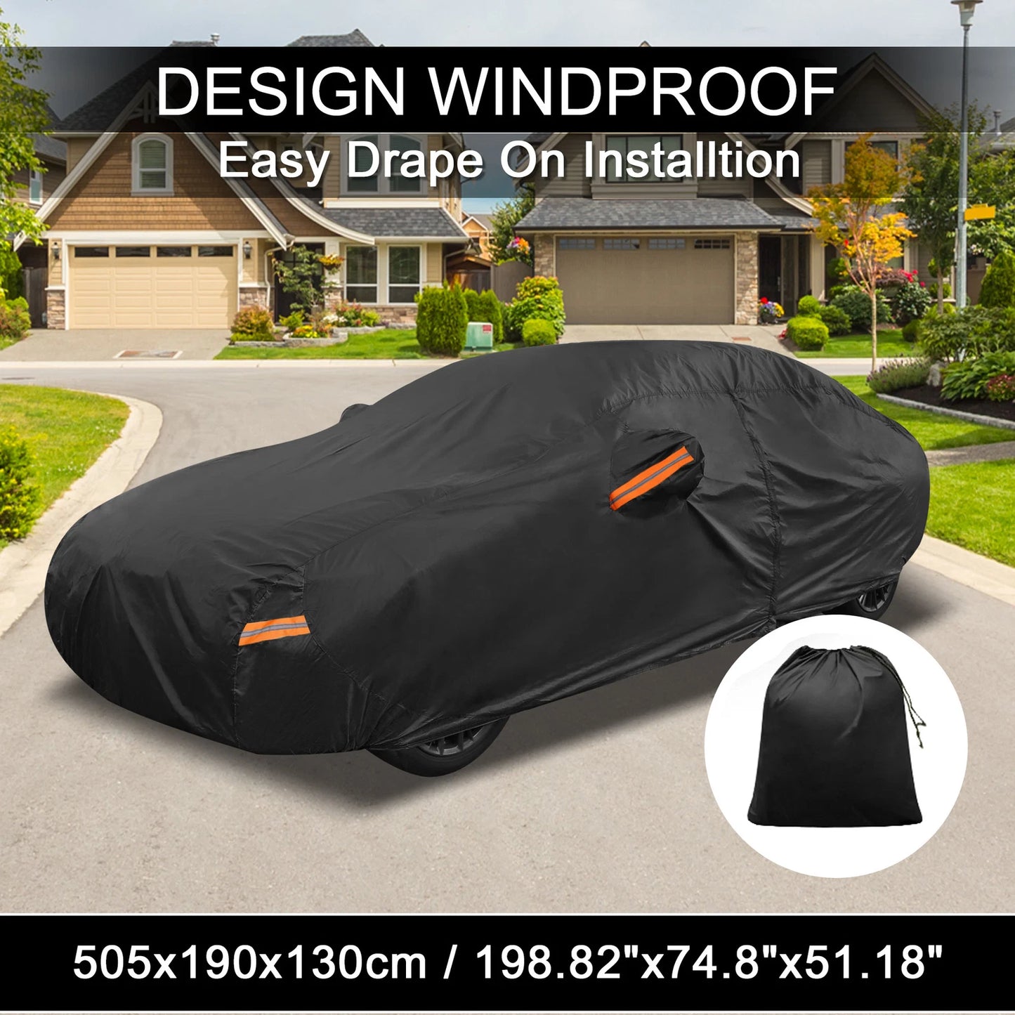 Waterproof 210D-PU Car Cover for Toyota Mirai Sedan (2016–2023)