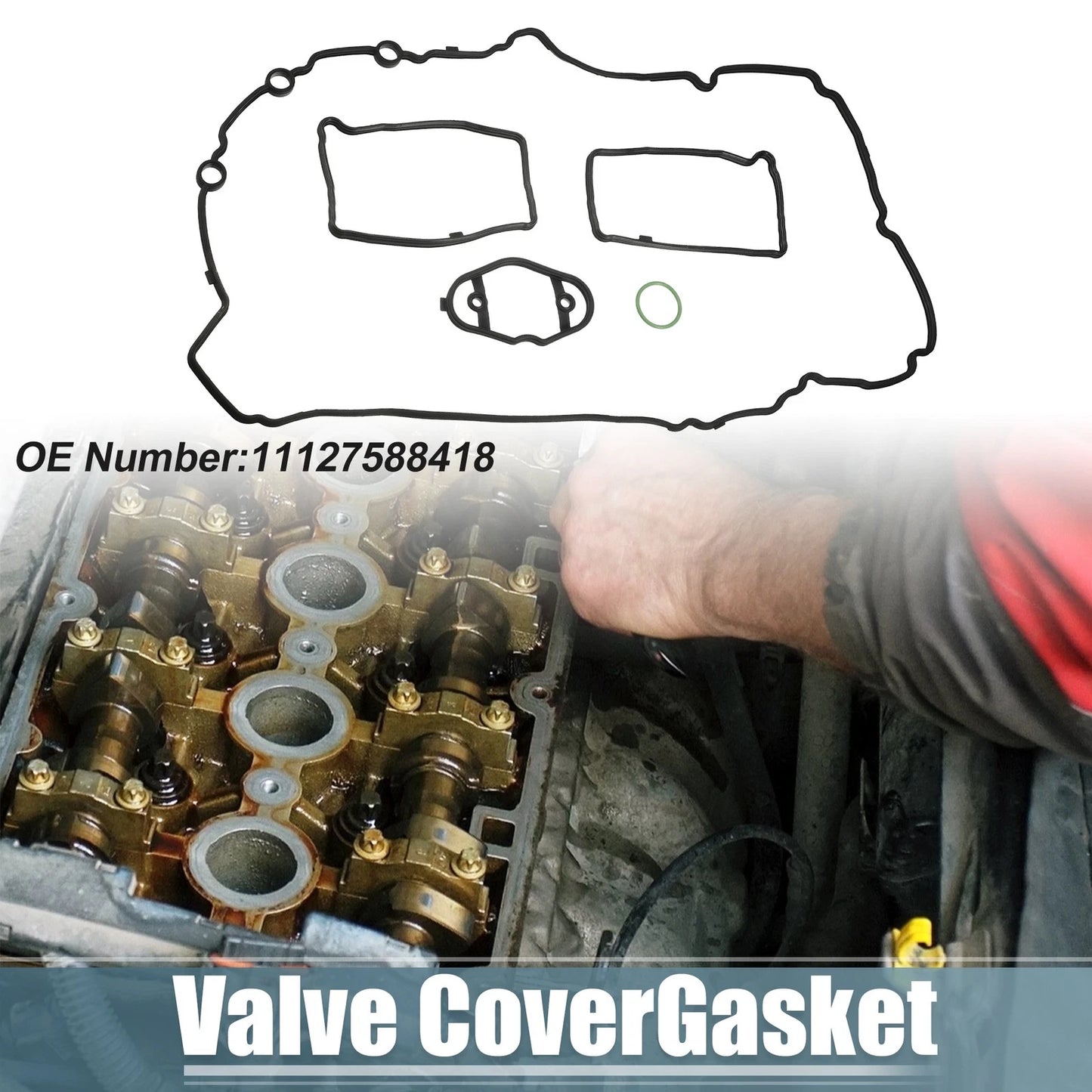 Valve Cover Gasket NO.11127588418 for BMW 228i 320i 328i 428i 528i X1 X3 X4 X5 (2012–2019)