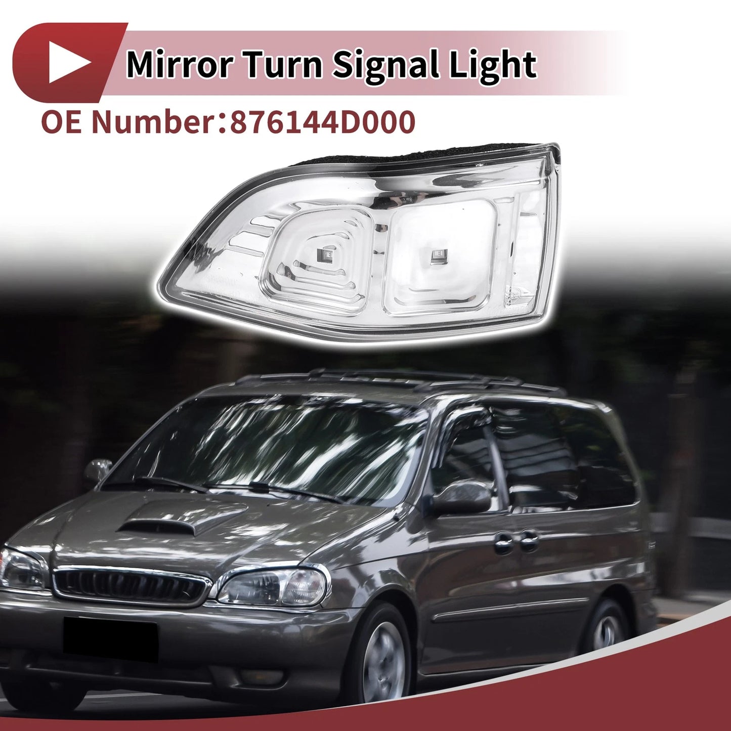 Front Left LED Mirror Turn Signal Light for Kia Sedona (2010–2014) No.876144D000