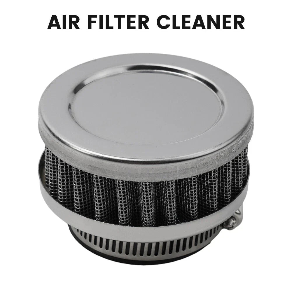 Air Filter Cleaner / 45MM Round Tapered Rubber Silver for Motorcycle