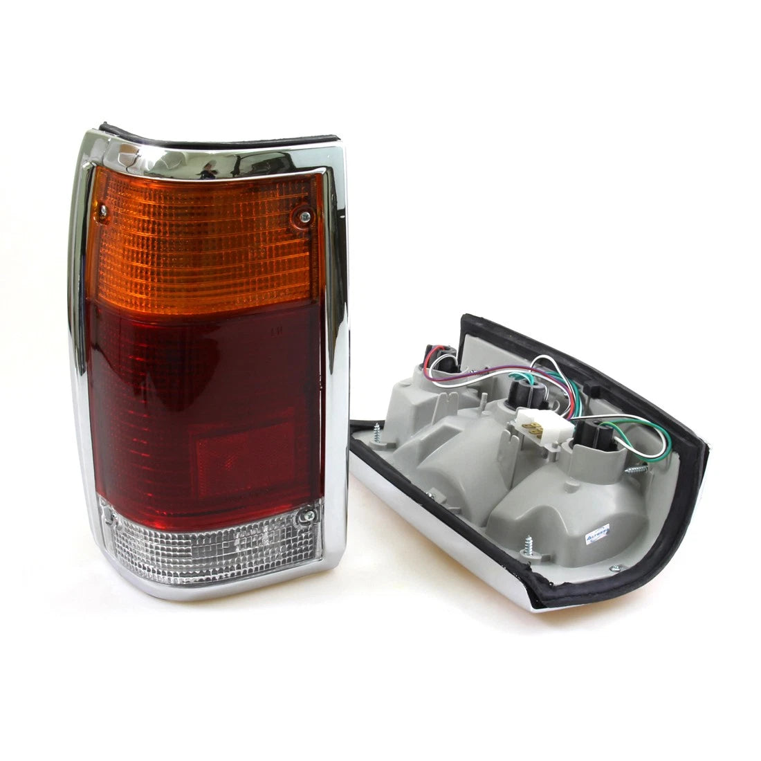 Tail Light Lamp with Chrome Edge for Mazda B2000 B2200 B2600 Pickup (1985–1998)