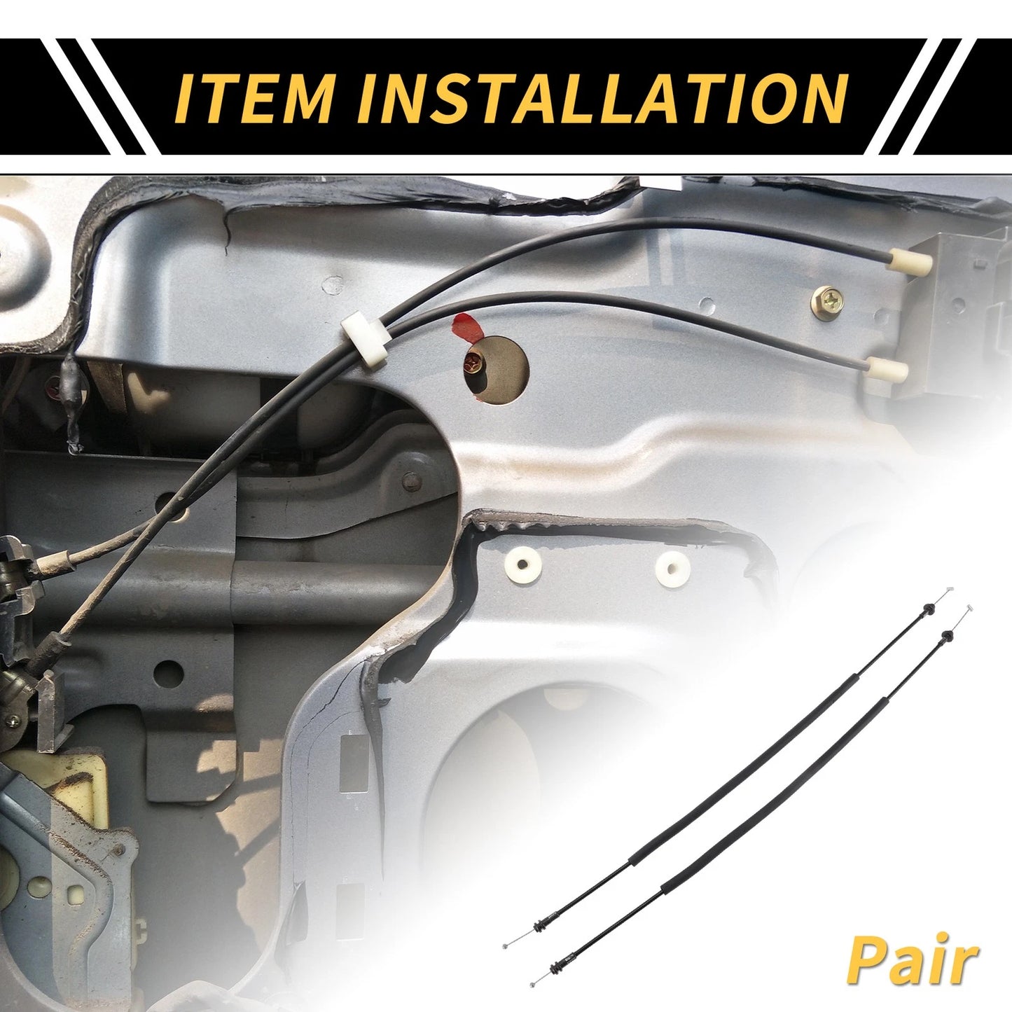 2X Door Latch Release Cable for Dodge Ram 1500 2500 3500 (No. 55275106)