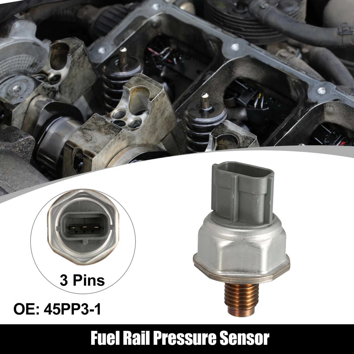 Fuel Rail Pressure Sensor 45PP3-1 for Fiat
