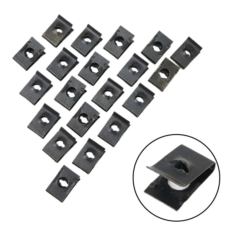 20x Metal U-Type Clips for Car Bumper Fender Trim Panel Fastener