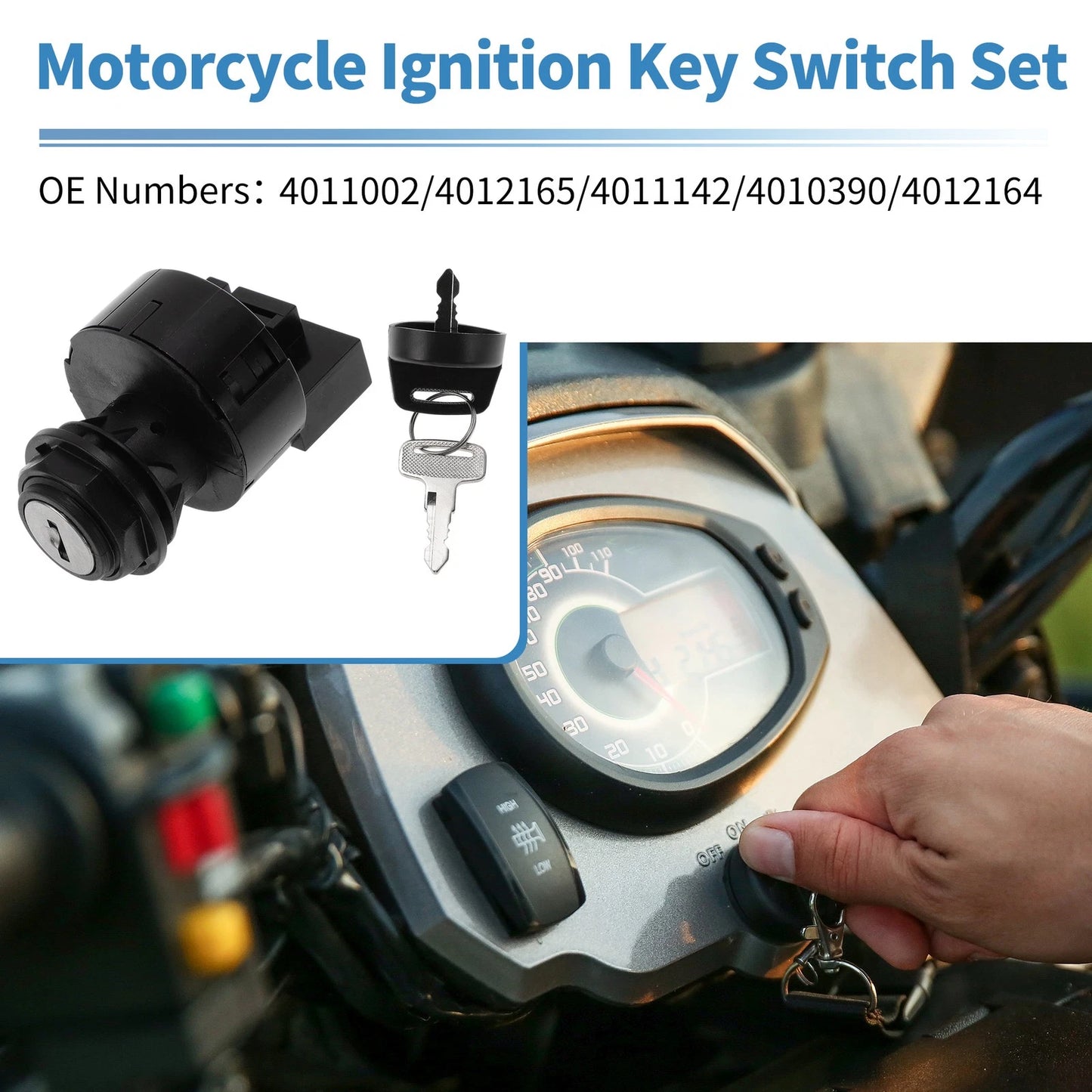 Ignition Key Switch No. 4011002 for Polaris 250 Trail Blazer ATV (2002–2003)