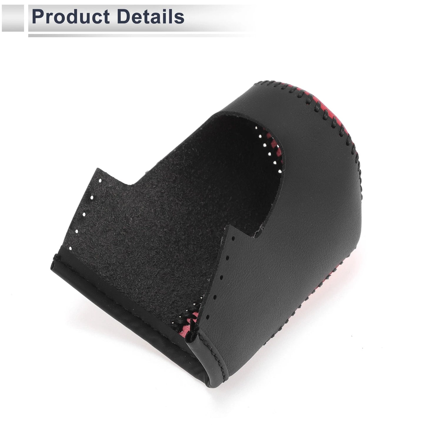 Gear Shift Knob Cover for Mazda CX-30 (2020–2021) Black Red Faux Leather