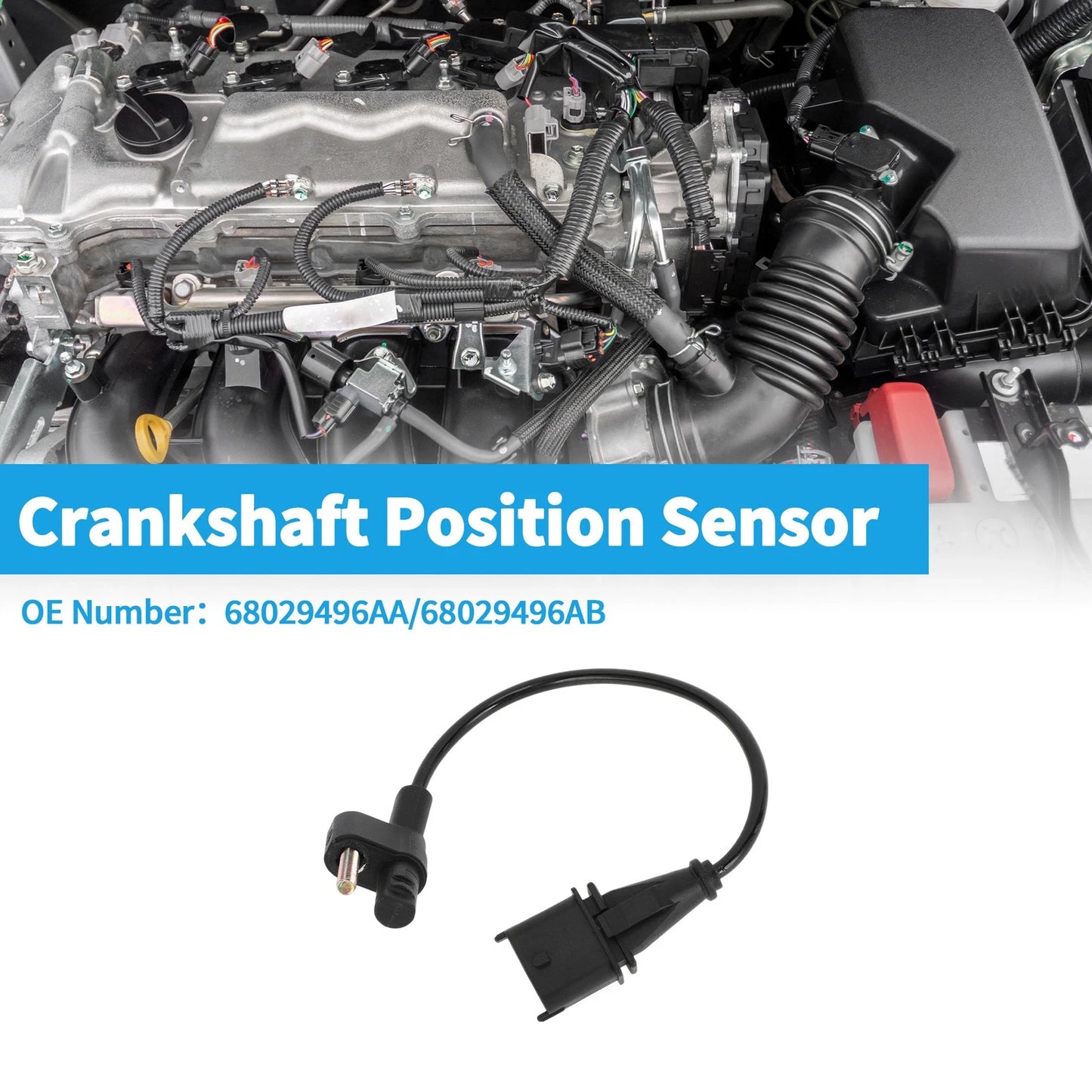 Crankshaft Position Sensor for Jeep Grand Cherokee (2014–2019) No. 68029496AA