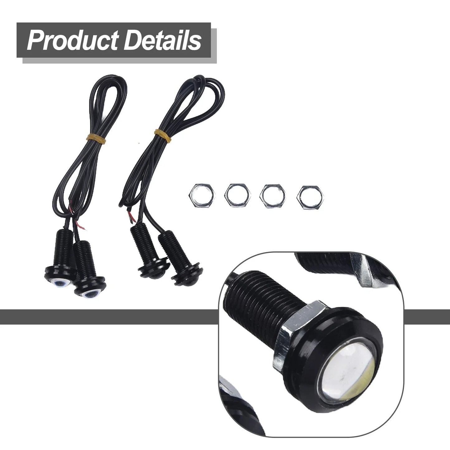 2 x White LED Front/Rear Side Marker Lights Attachment for Ford SVT Raptor