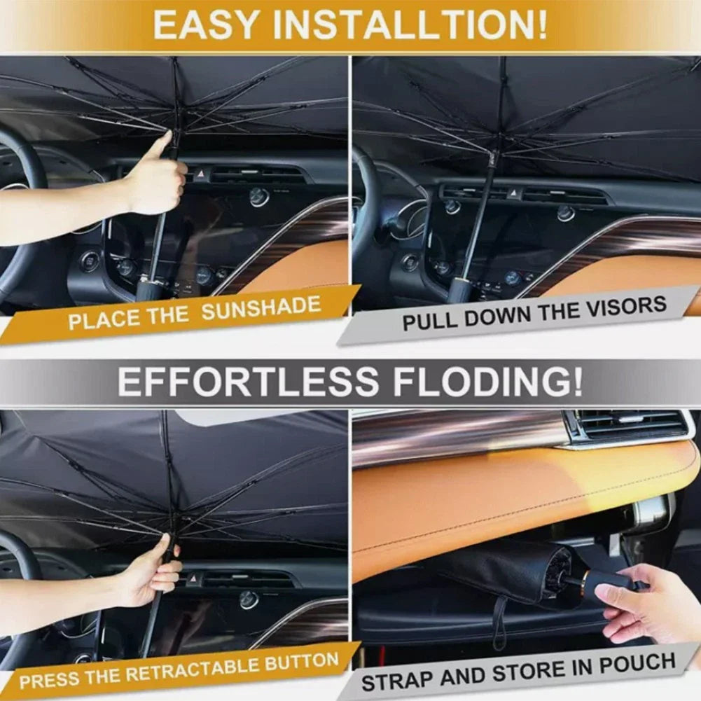 Universal Auto Umbrella Windshield Sunshade Heat Cover for Car