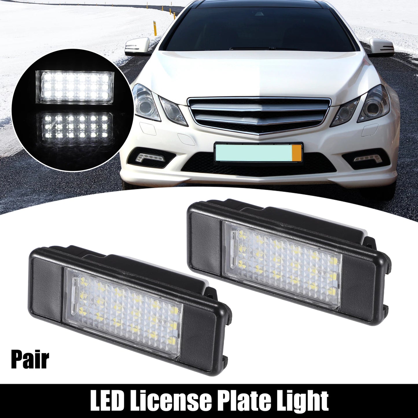 1 Pair LED Error Free License Plate Light for Mercedes-Benz Sprinter (2010–2023)
