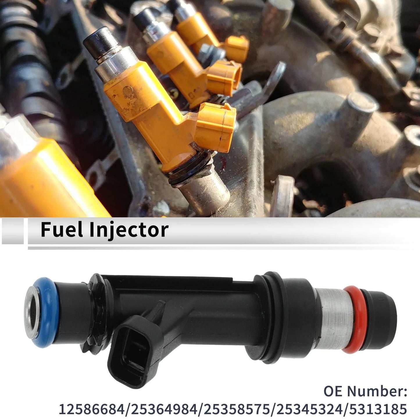 Fuel Injector No. 12586684 for Chevrolet Colorado (2004–2007) 1 Pc Black