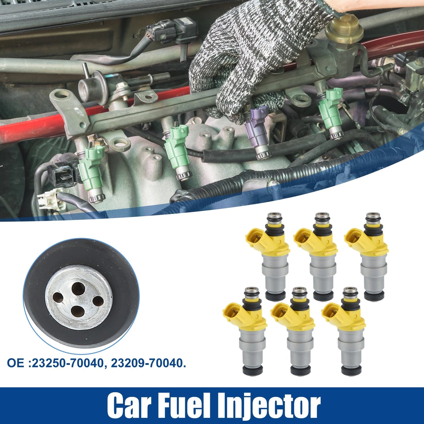 6X Fuel Injector Nozzle for Toyota Supra 3.0L (1986–1988)
