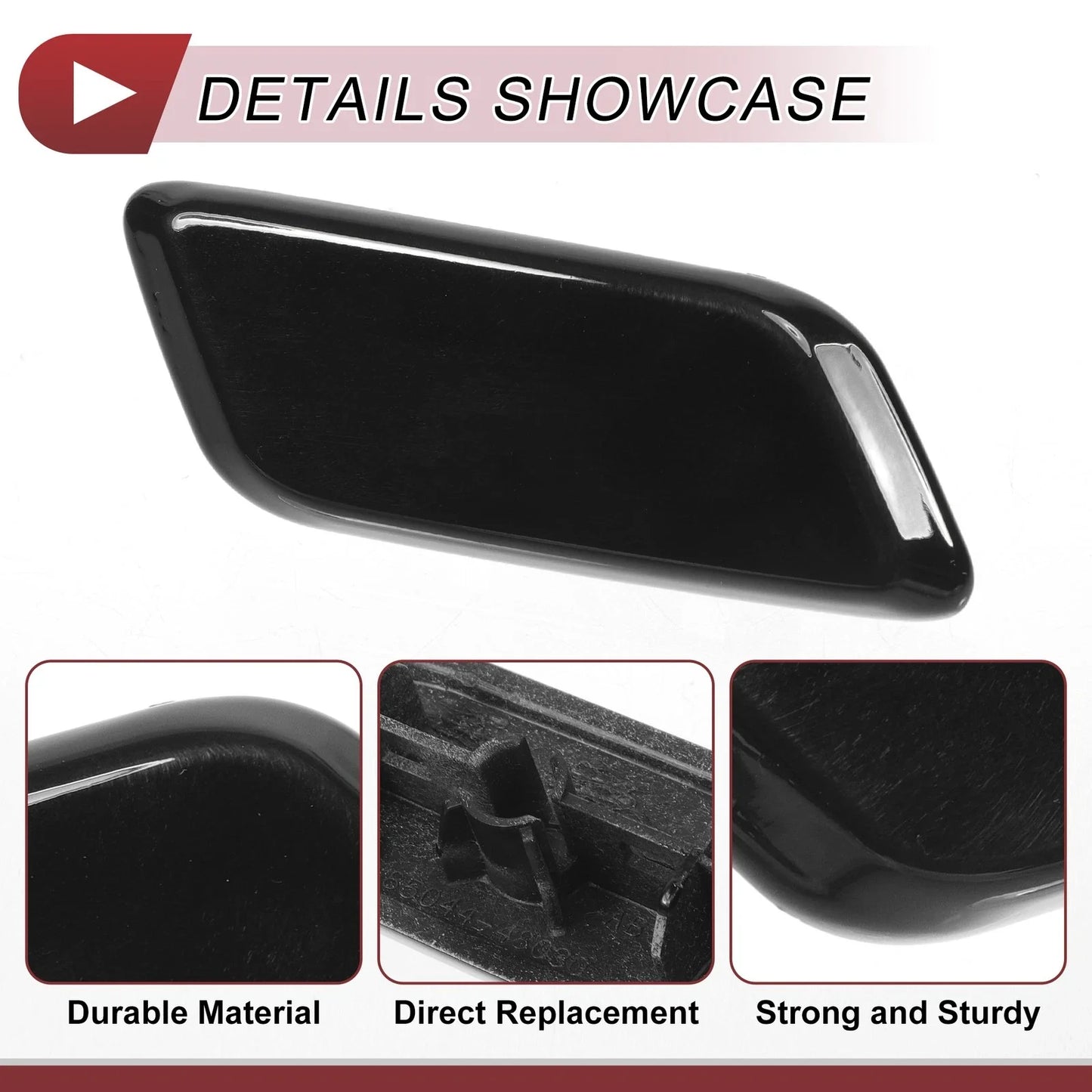 Front Right Washer Nozzle Cover for Lexus RX350 (2012-2014) - Black 1 x Cap