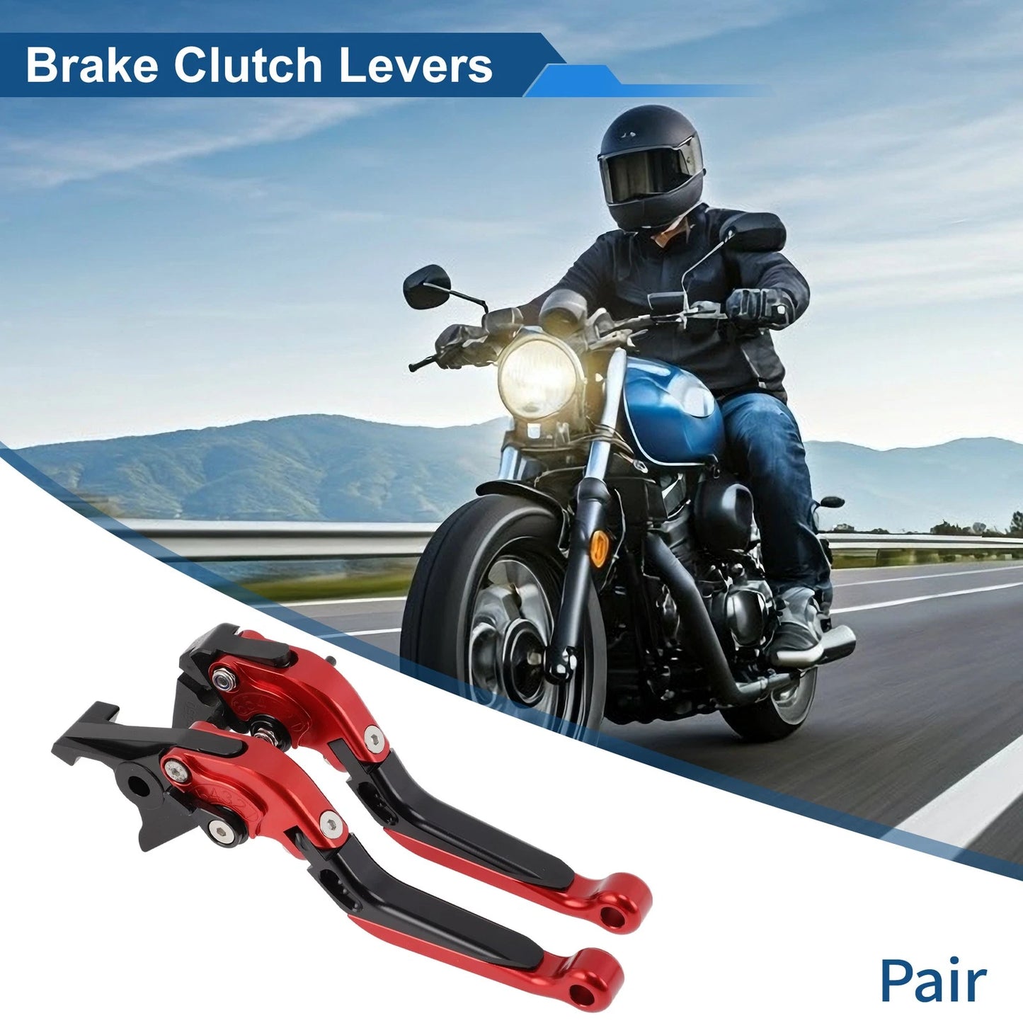 Adjustable Brake Clutch Levers for Honda NC700/NC750 S/X (2012–2020) Red Black