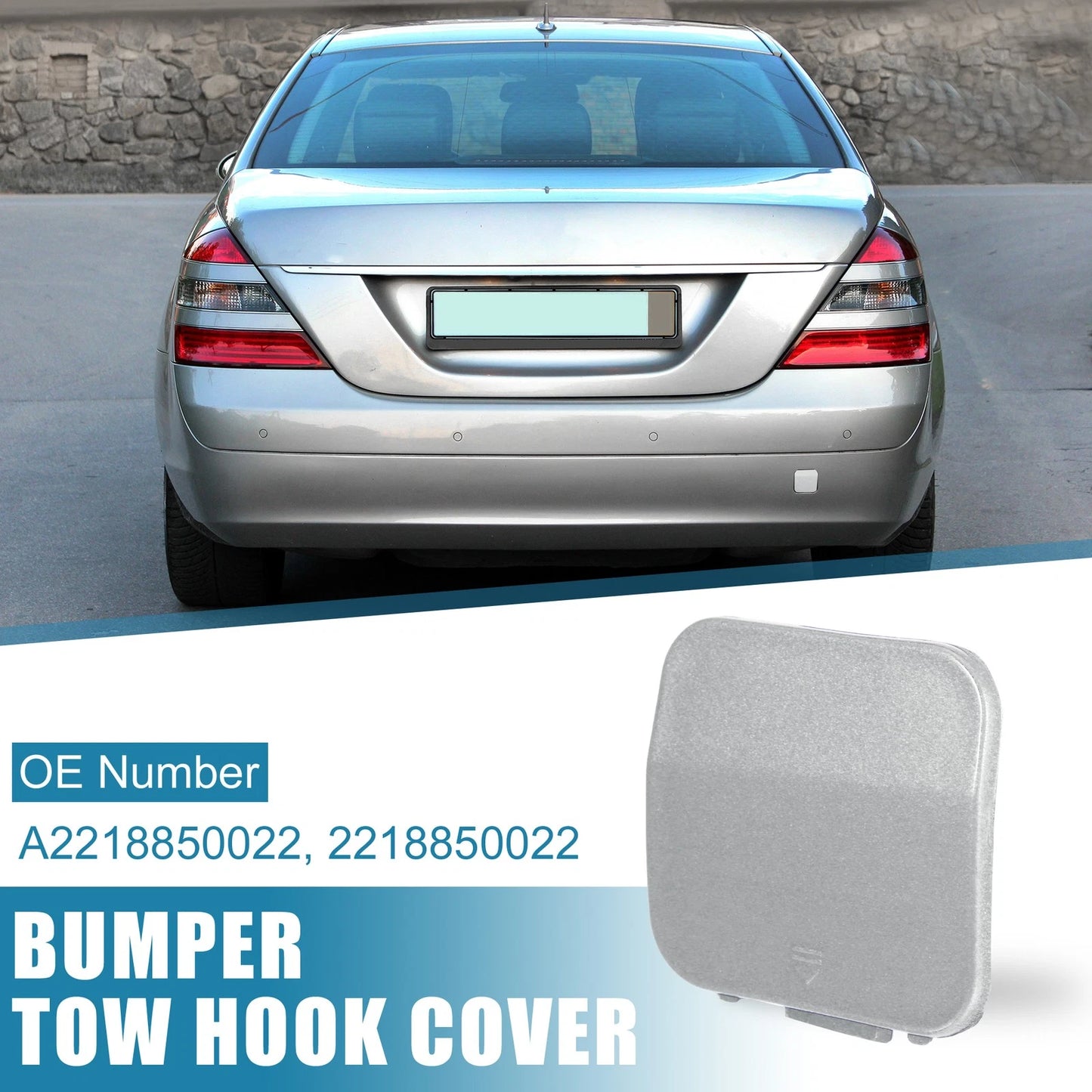 A2218850022 Rear Bumper Tow Hook Cover for Mercedes-Benz S-Class (2014–2020)