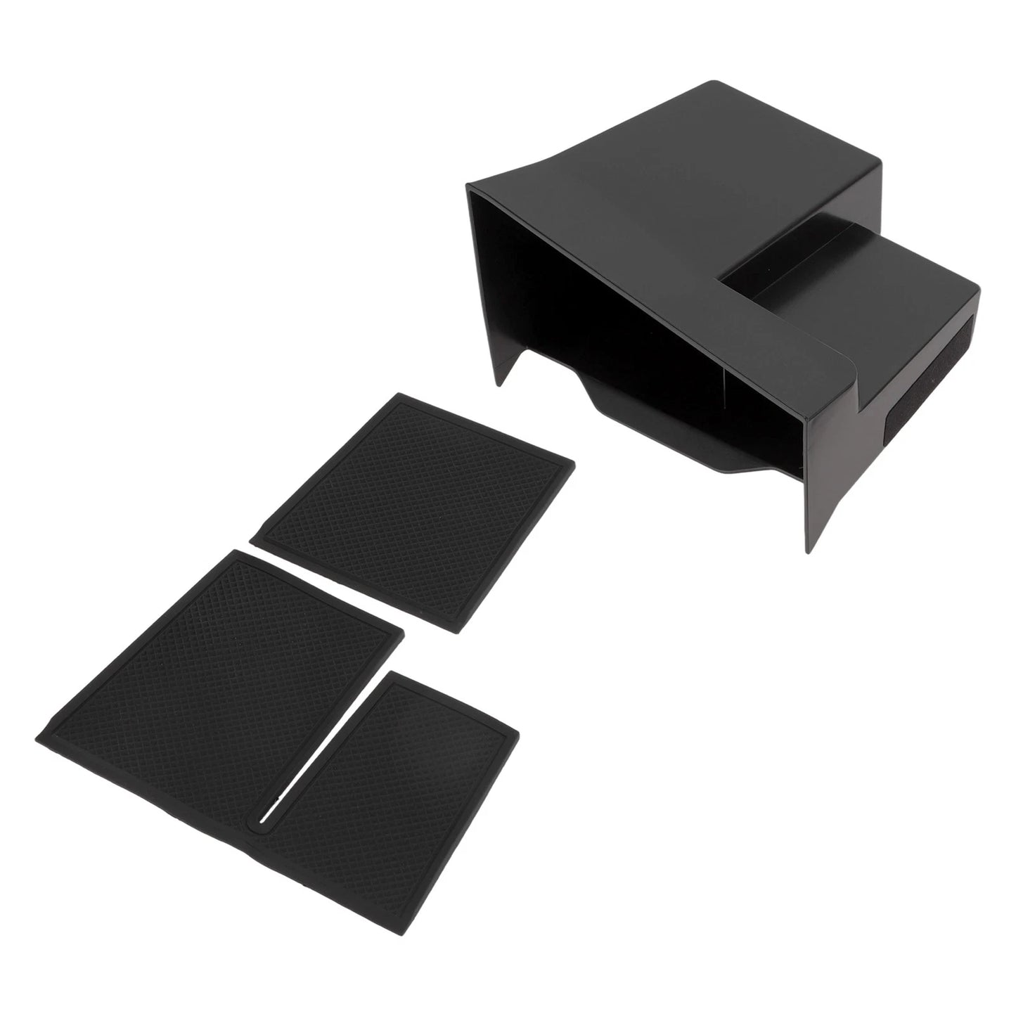Center Console Armrest Organizer Tray for VW T-ROC (2018–2024) Plastic Black