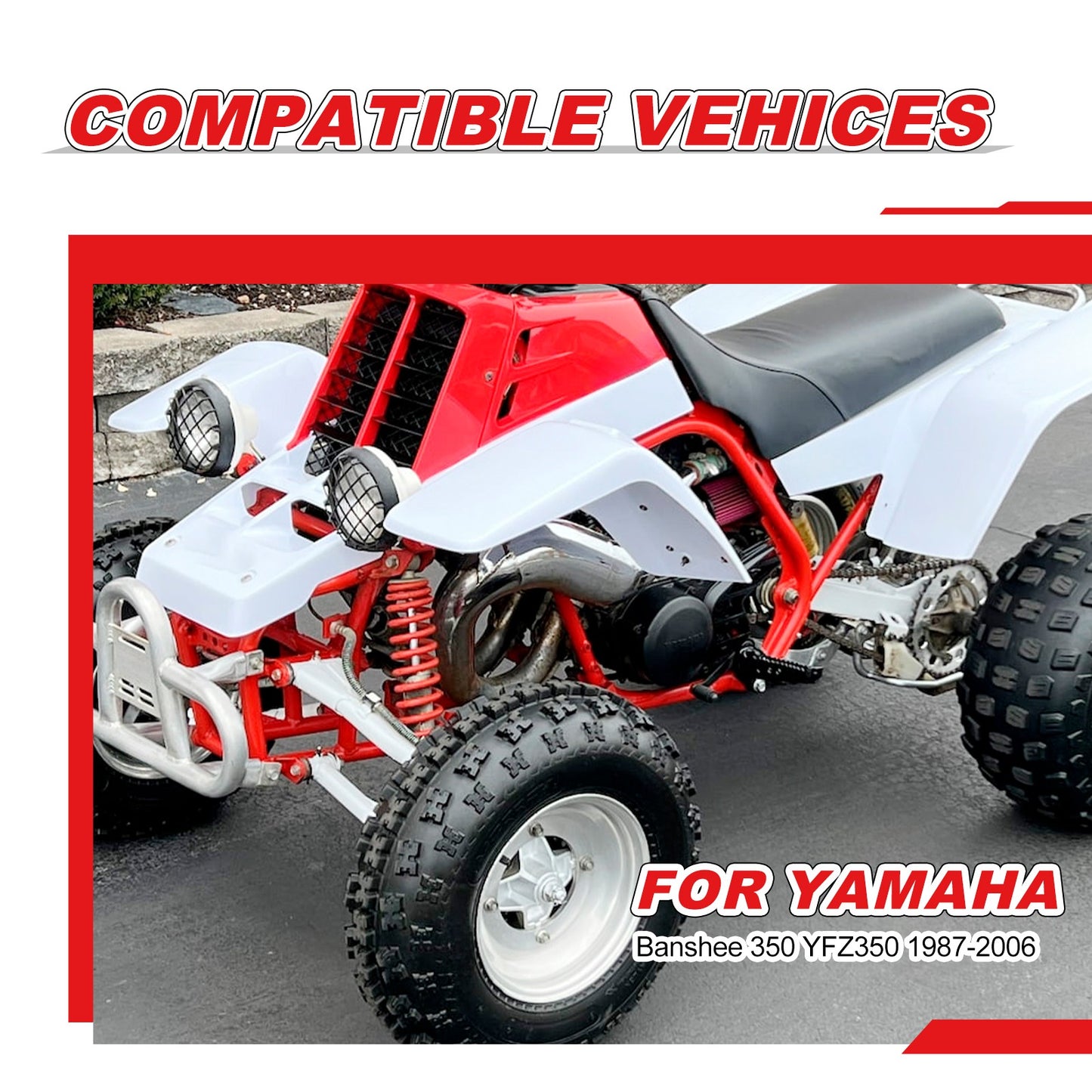 Airbox Lid Cover with Snorkel Intake Duct Kit for Yamaha Banshee YFZ 350 (1987–2006)