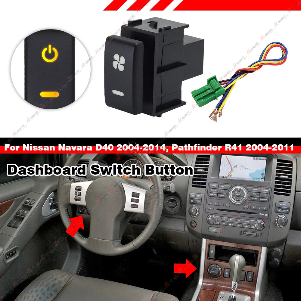 LED Dashboard Control Switch Button for Nissan 370Z/Sentra (2008–2021)