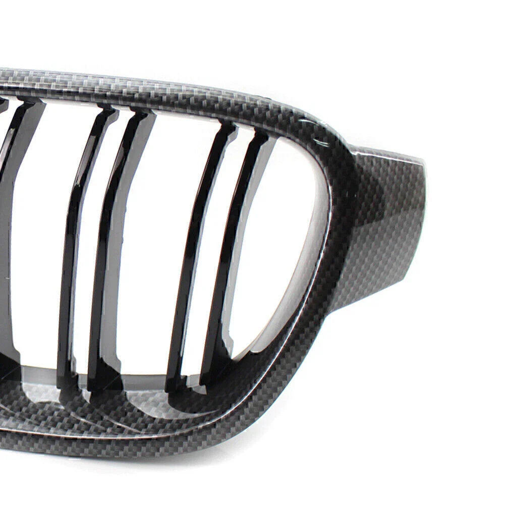 M3 Style Gloss Black Carbon Fiber Look Grilles for BMW F30/31 (2012-2018)