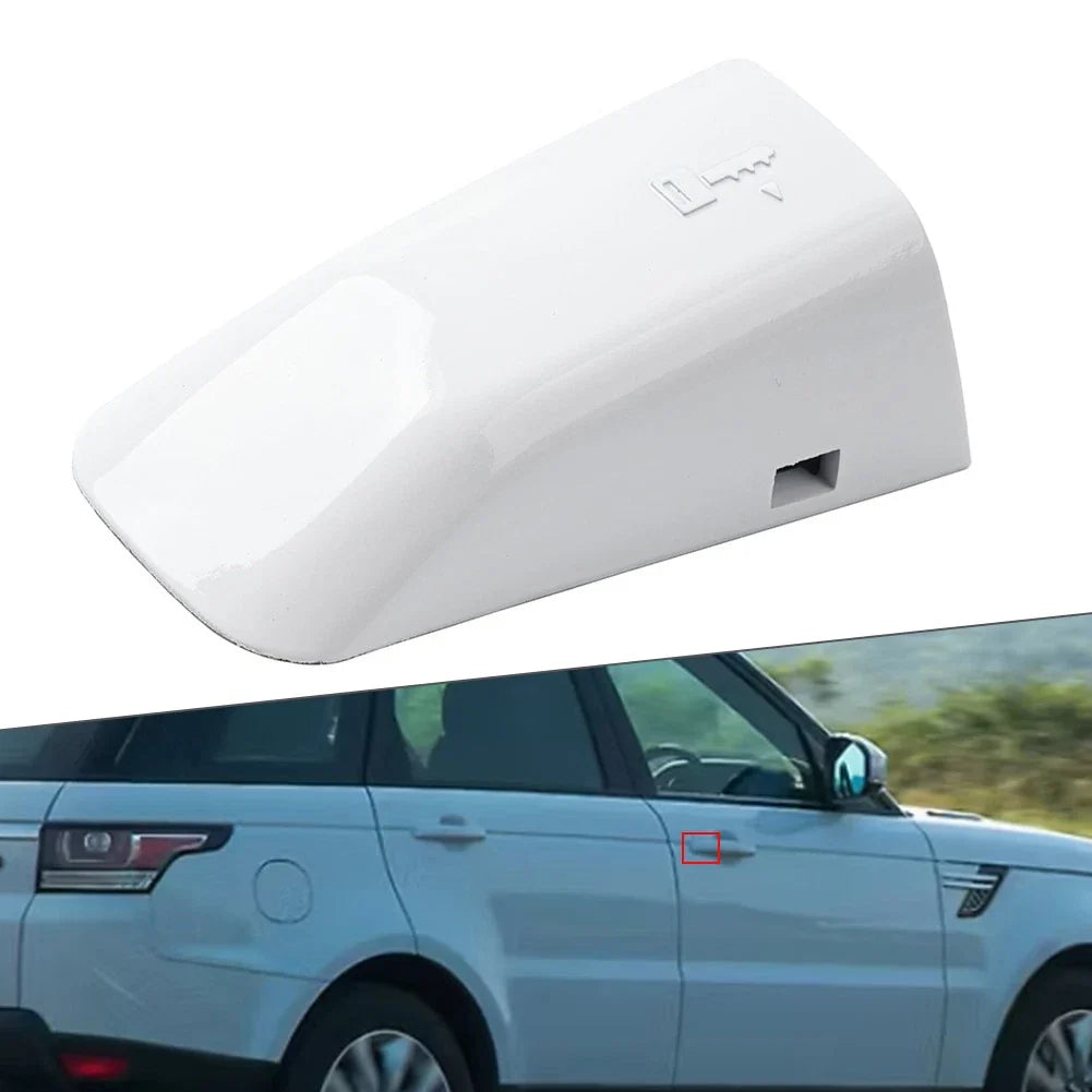 White Front Right Driver Door Handle Cap Cover for Land Rover Jaguar