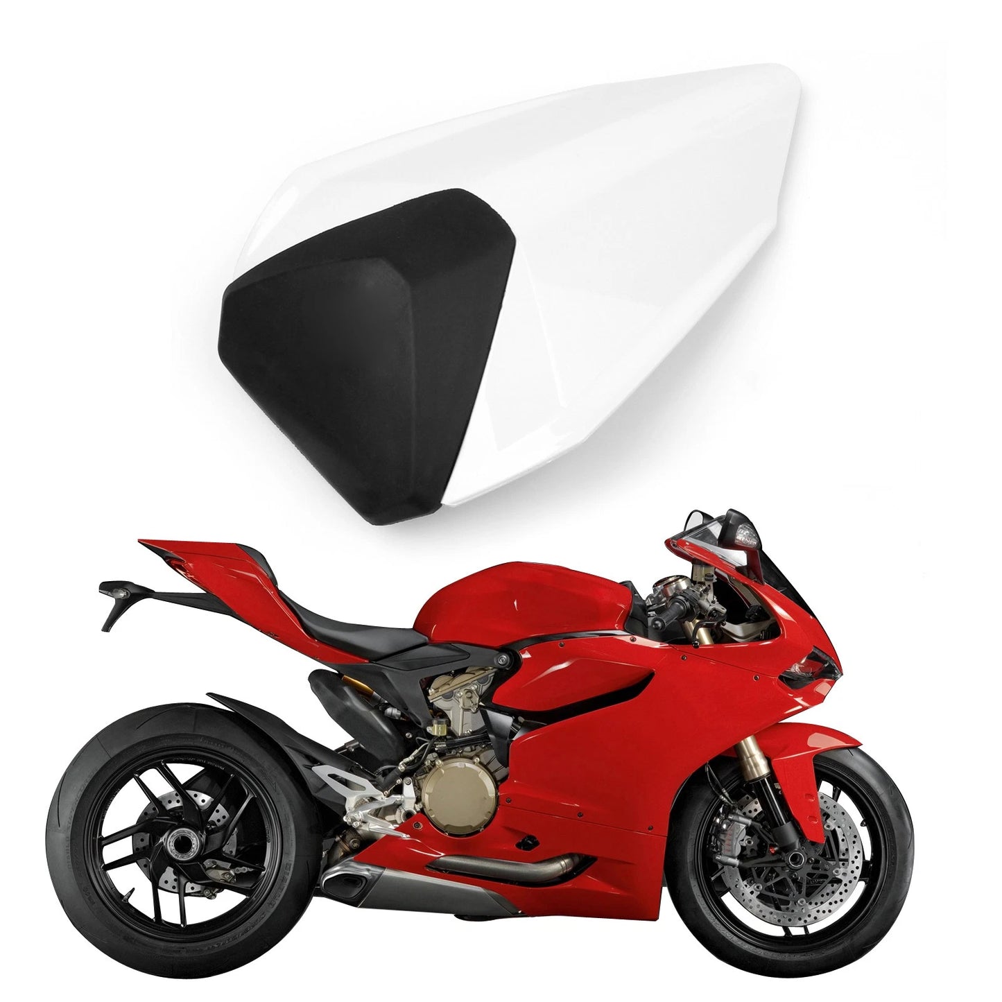 Rear Seat Cover for Ducati 899 1199 Panigale (2012–2015) WHI A1
